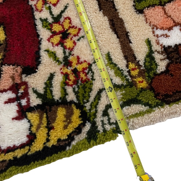 Latch Hook Rug Hummel Peasant Girl & Boy Wall Hanging 1980 Joseph Mueller - Picture 6 of 11